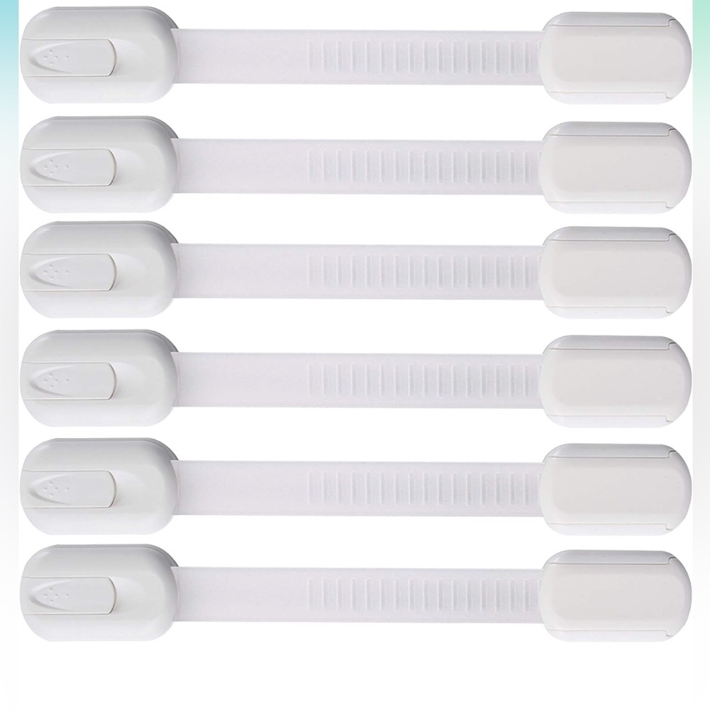 Child Safety Cabinet Locks - (10 Pack)  - Adjustable Strap No Drill No Tool